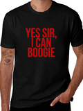 Yes Sir I Can Boogie Mens Black T-Shirt