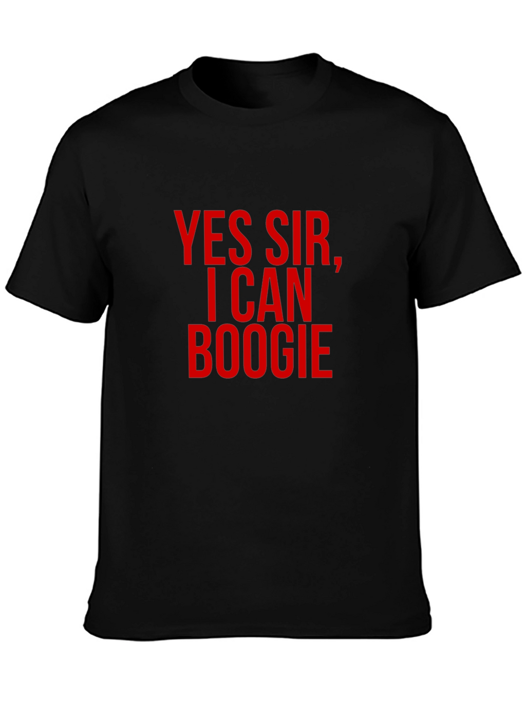 Yes Sir I Can Boogie Mens Black T-Shirt