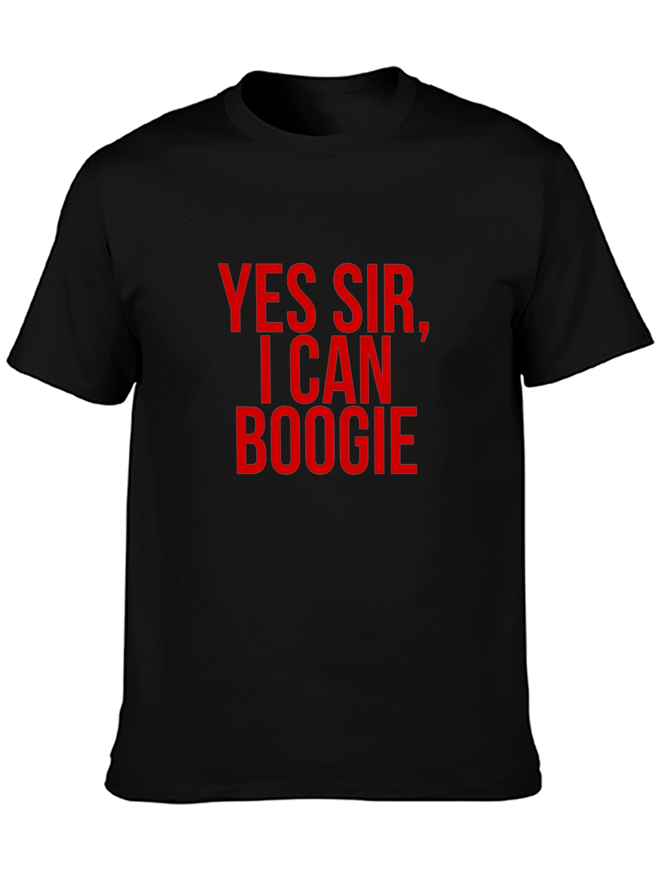 Yes Sir I Can Boogie Mens Black T-Shirt