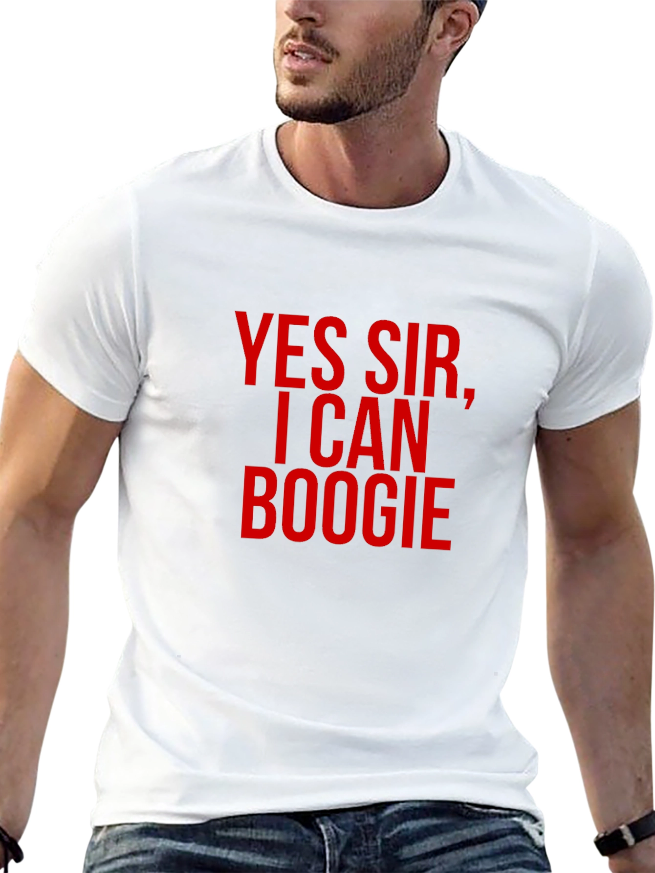 Yes Sir I Can Boogie Mens Black T-Shirt