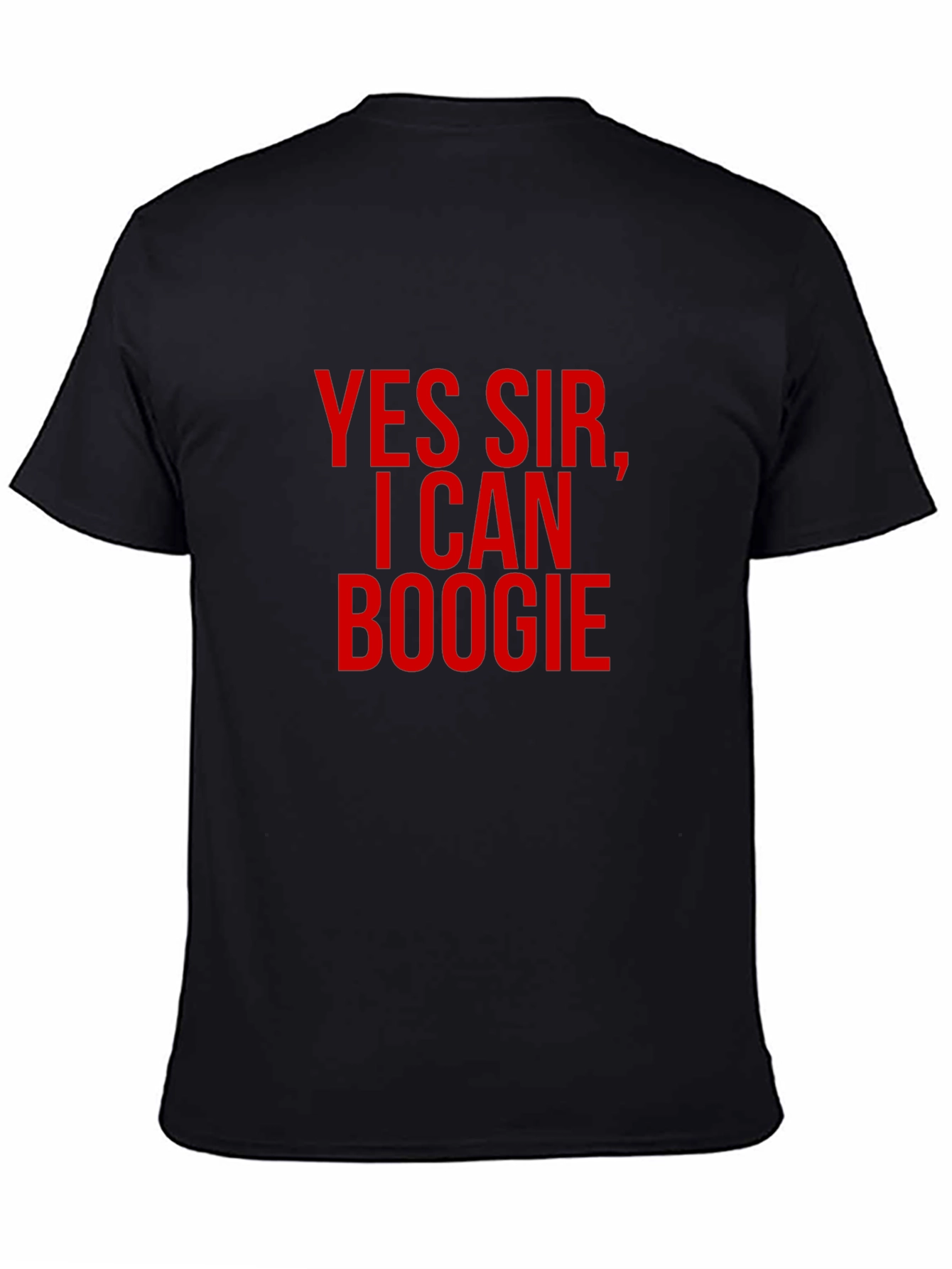 Yes Sir I Can Boogie Mens Black T-Shirt
