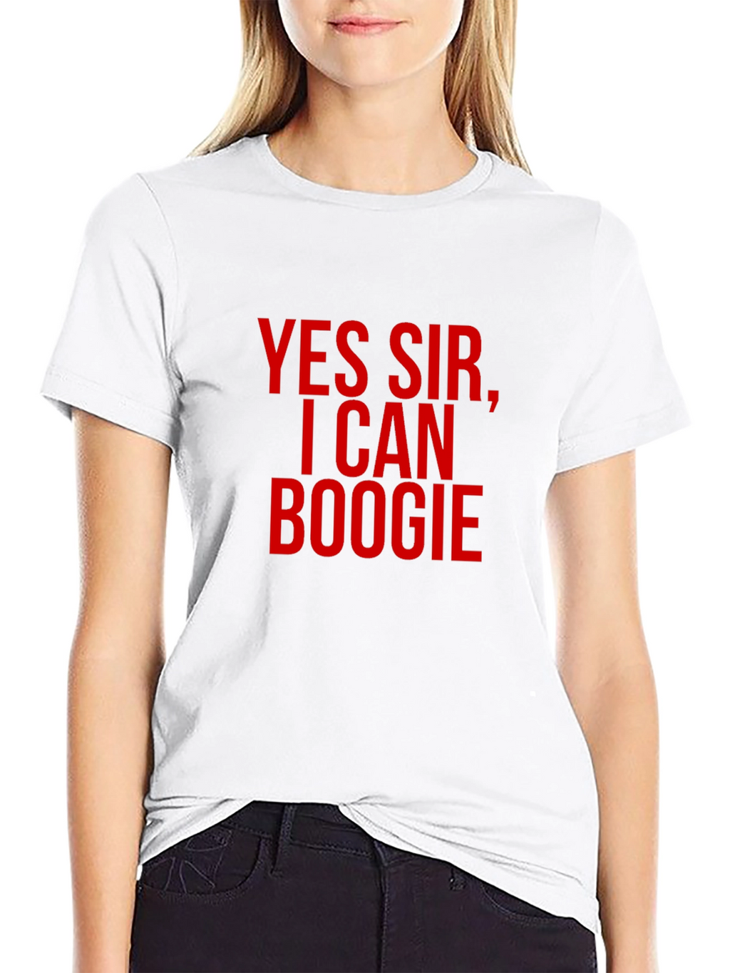 Yes Sir I Can Boogie Mens Black T-Shirt
