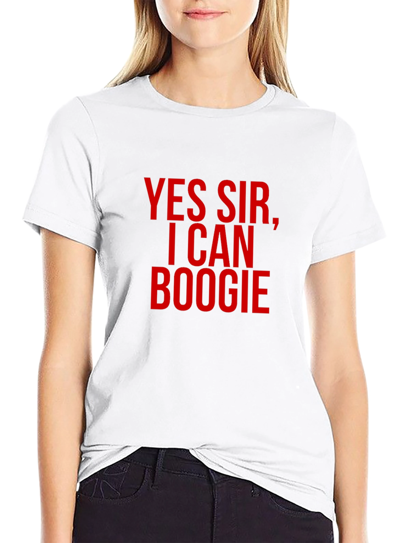 Yes Sir I Can Boogie Mens Black T-Shirt