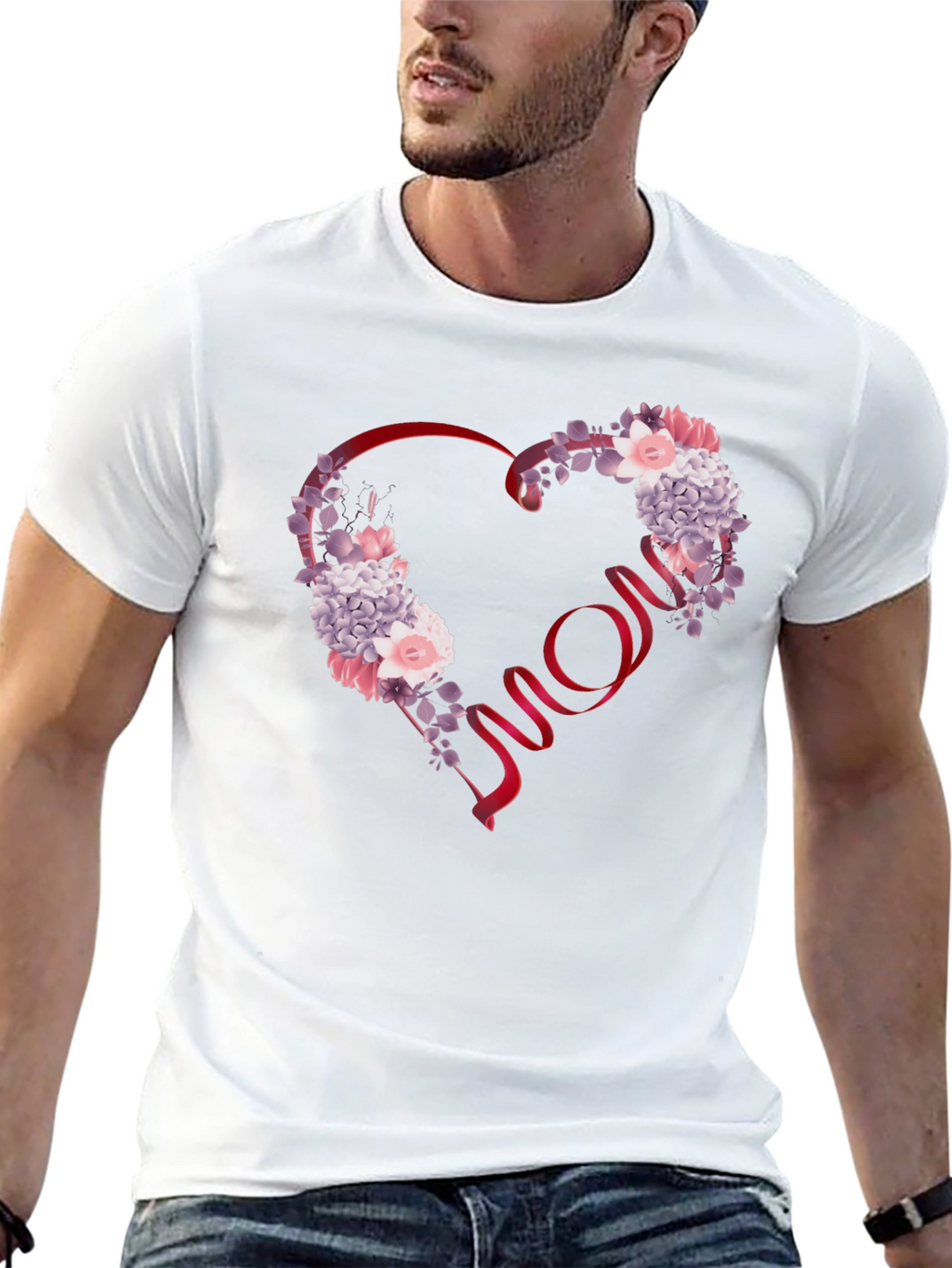 Floral Heart Mom T-Shirt