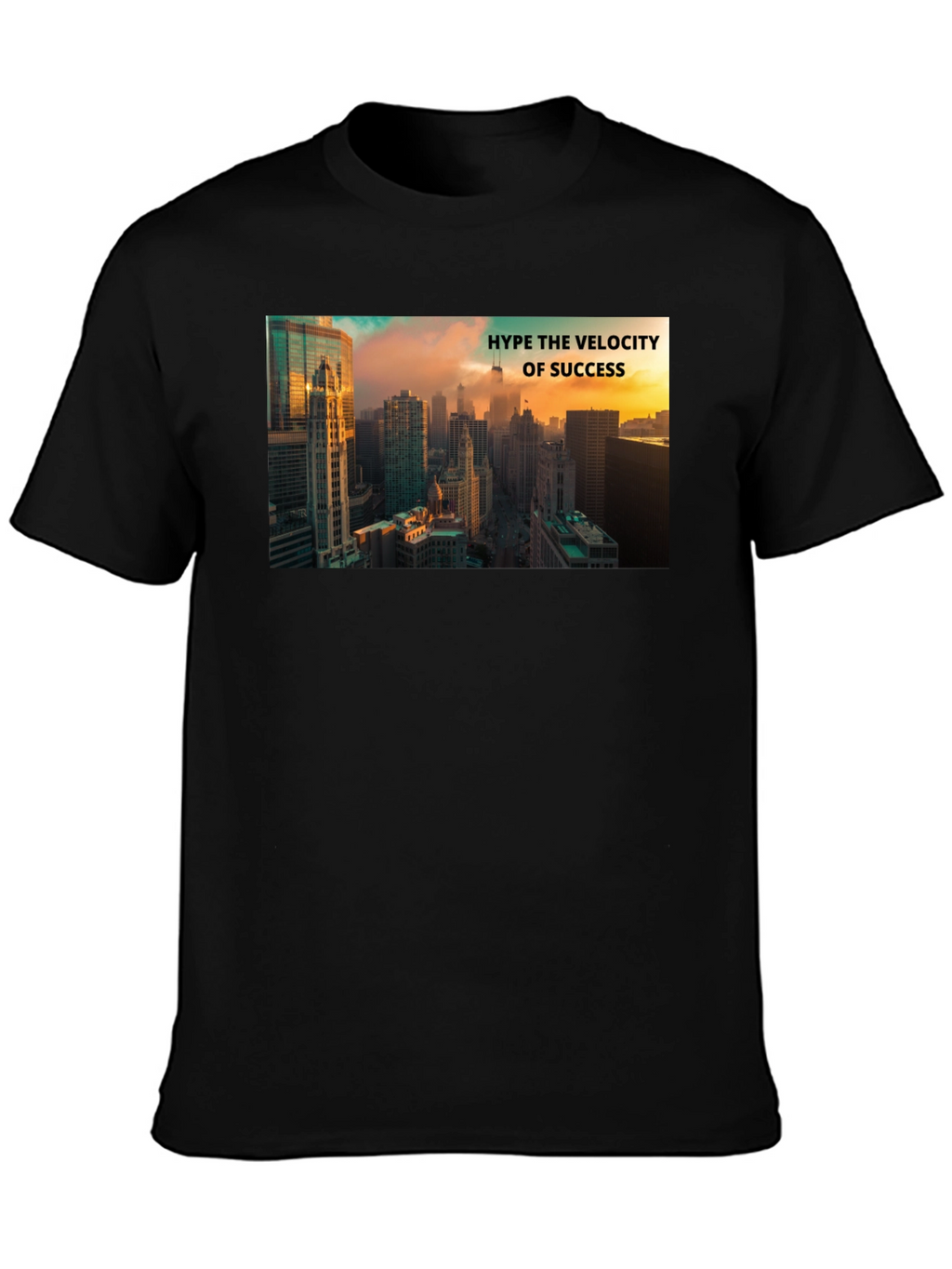 Success Velocity Cityscape Black T-Shirt