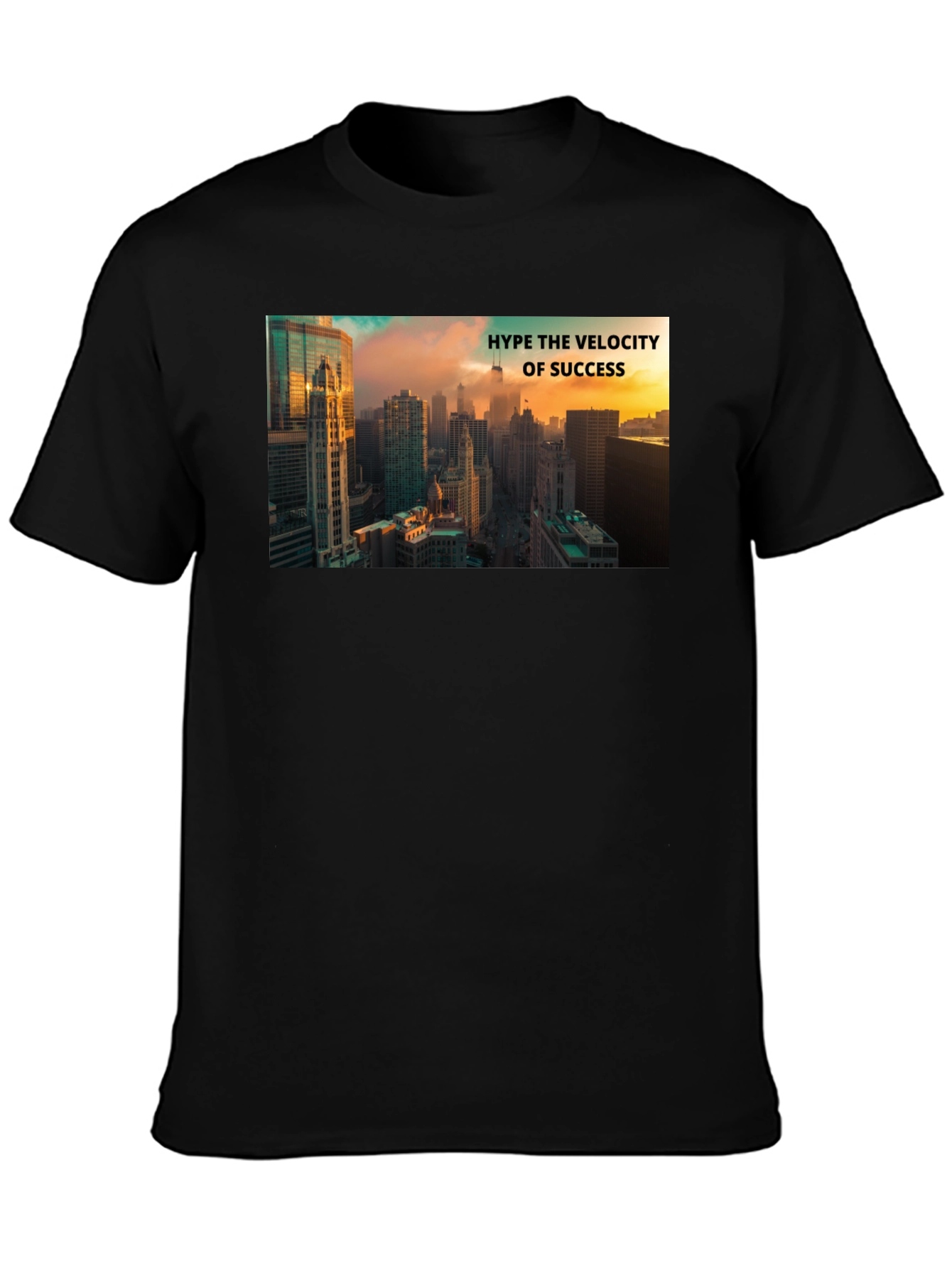 Success Velocity Cityscape Black T-Shirt