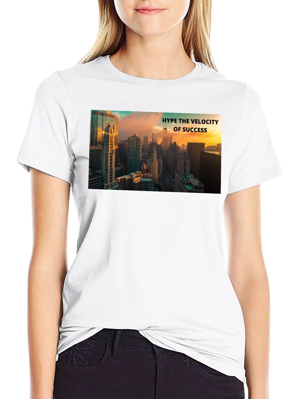 Success Velocity Cityscape Black T-Shirt