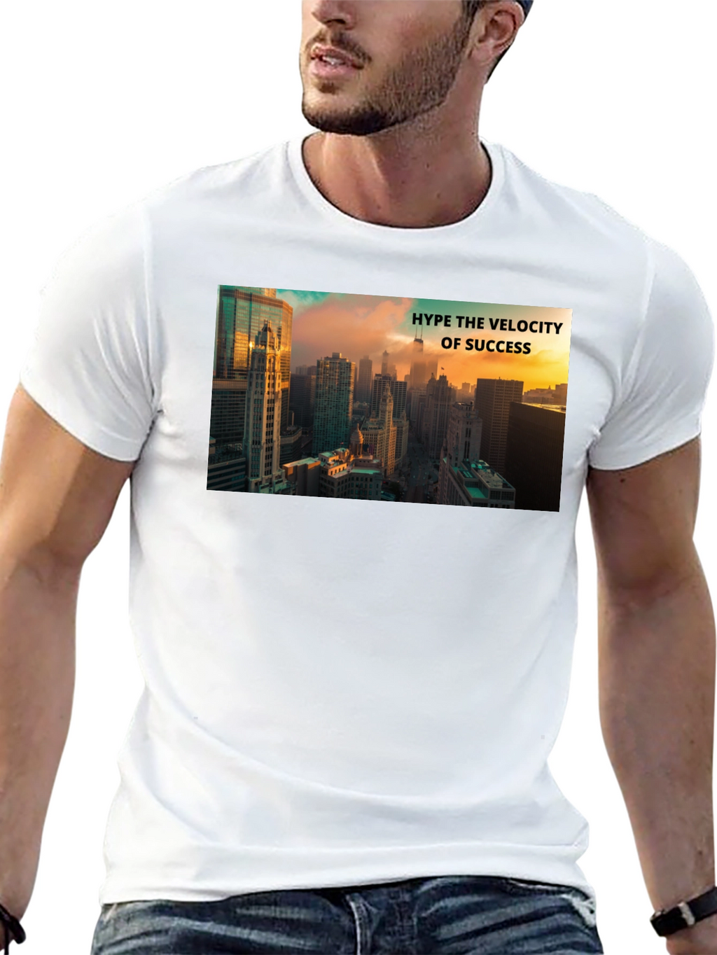 Success Velocity Cityscape Black T-Shirt