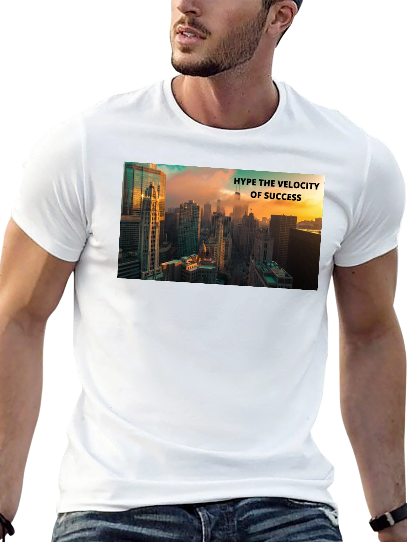 Success Velocity Cityscape Black T-Shirt