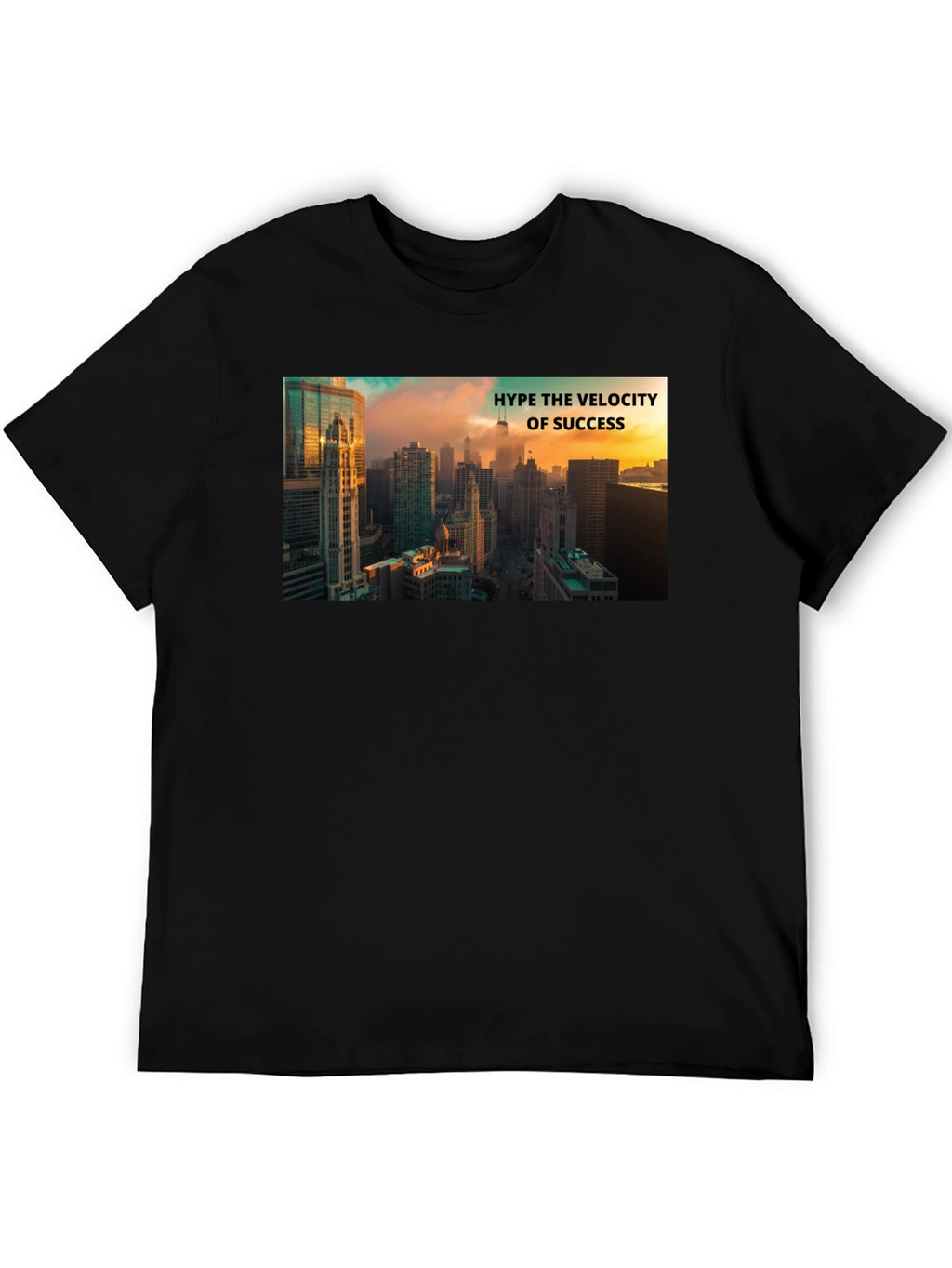 Success Velocity Cityscape Black T-Shirt
