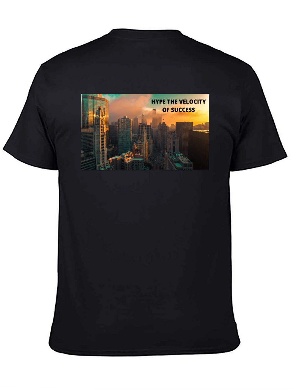 Success Velocity Cityscape Black T-Shirt