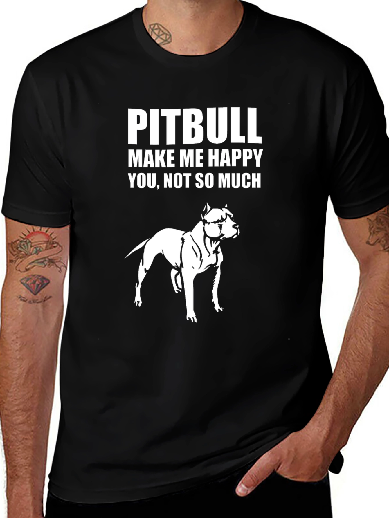 Pitbull Graphic T-Shirt - Dog Lover Tee