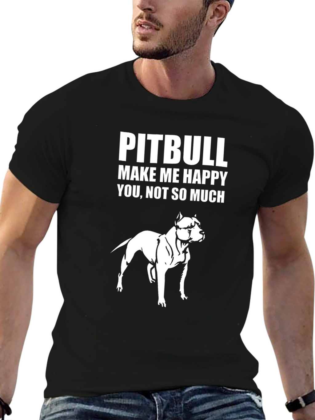 Pitbull Graphic T-Shirt - Dog Lover Tee
