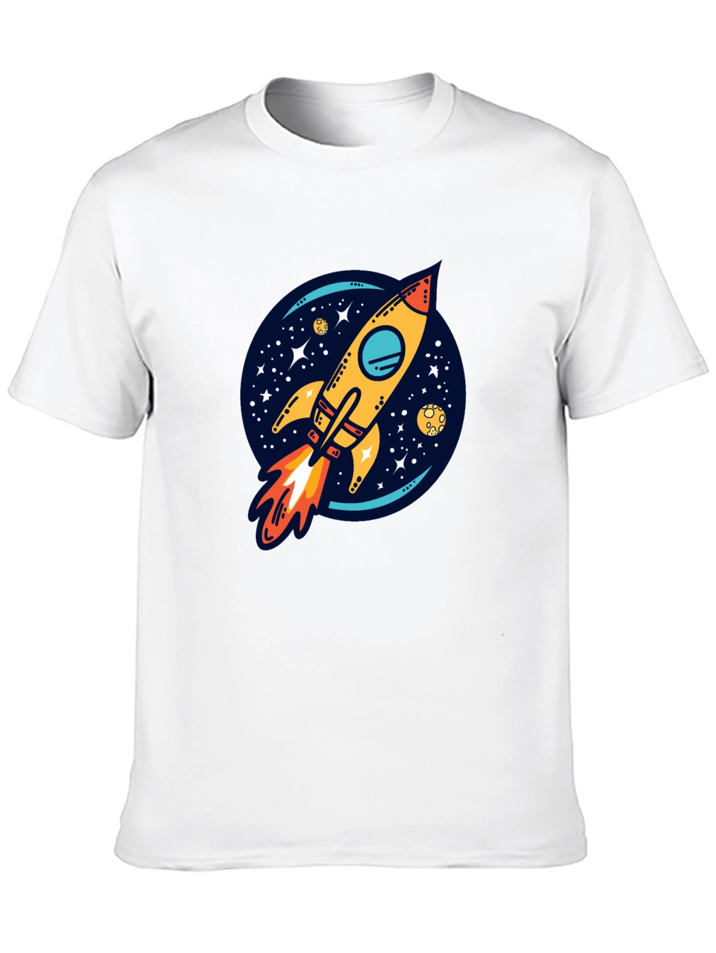 Rocket Launch Graphic Tee - Black Cotton Comfort