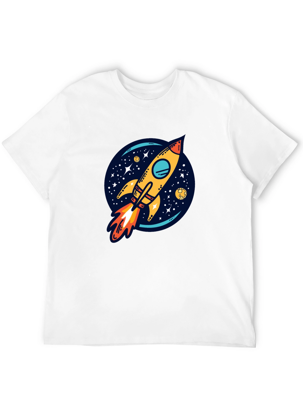 Rocket Launch Graphic Tee - Black Cotton Comfort