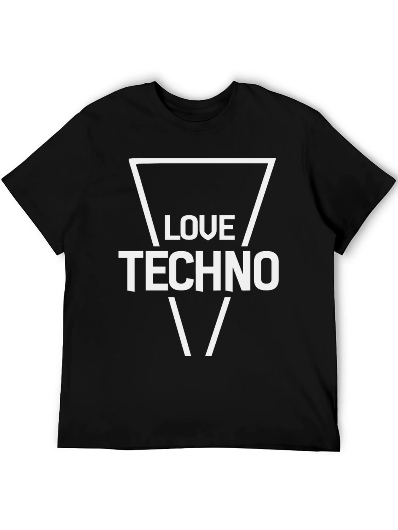 Love Techno Black Graphic Tee