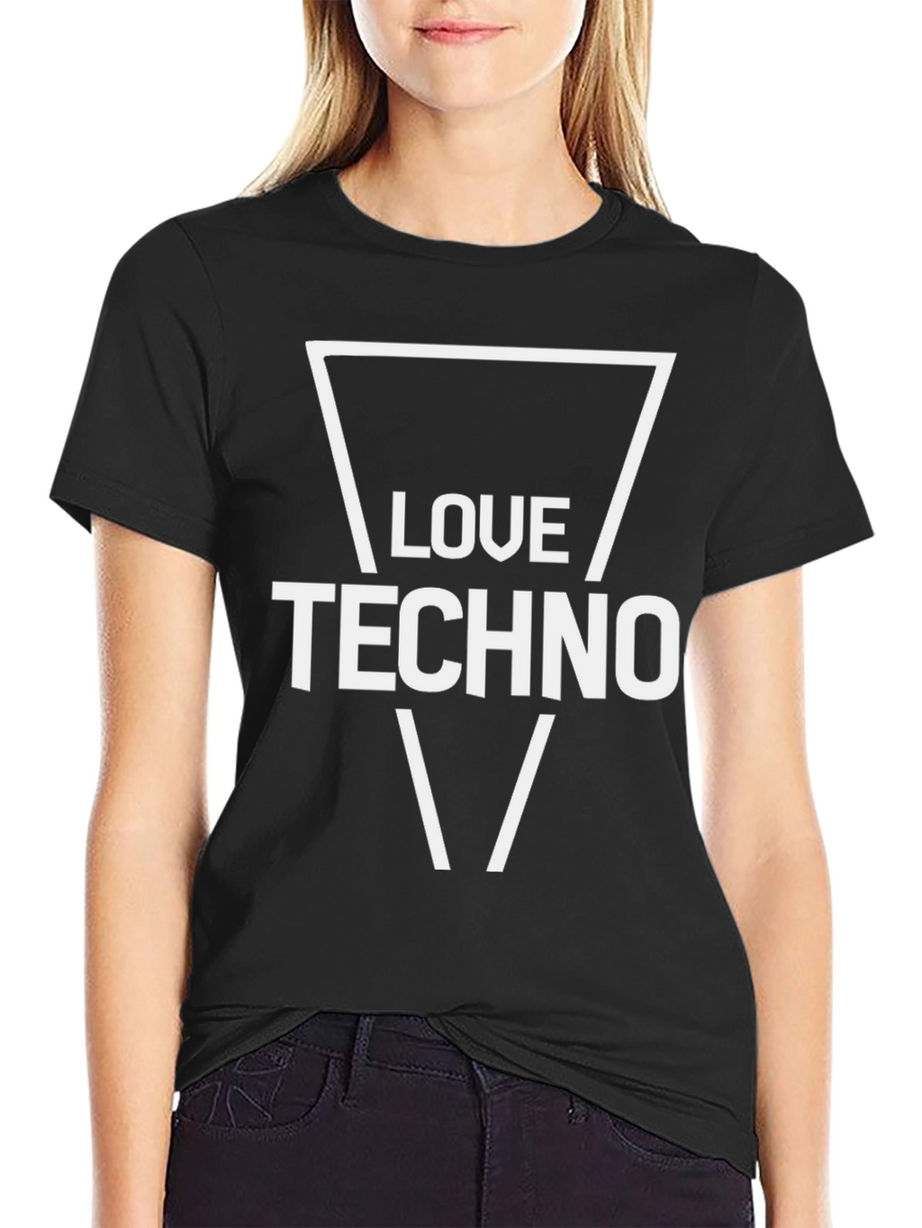 Love Techno Black Graphic Tee