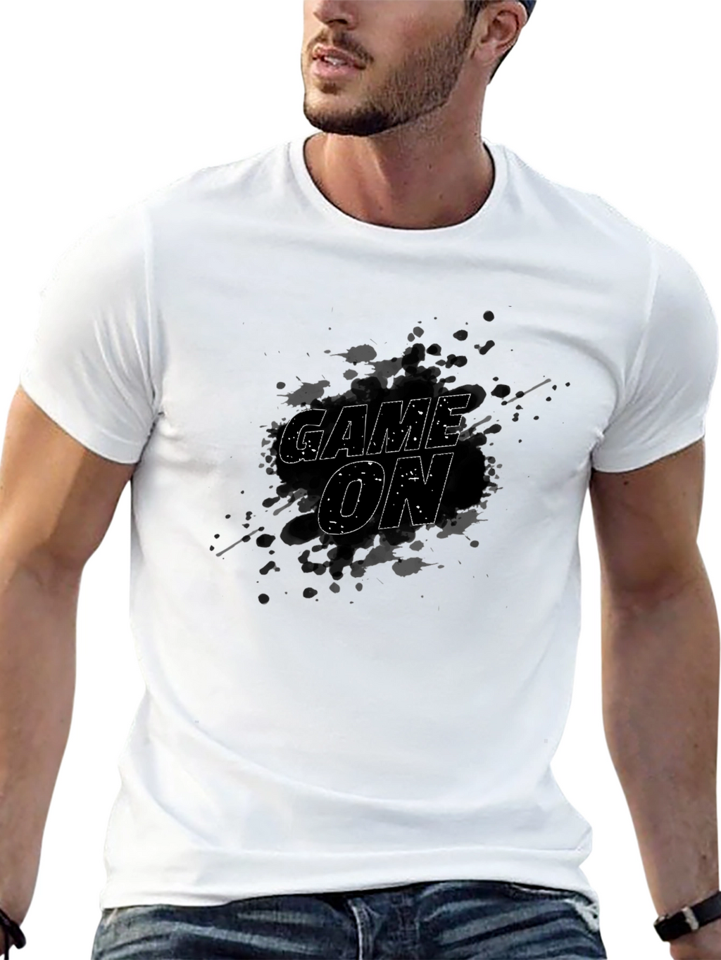 Game On T-Shirt - Unique Splatter Design