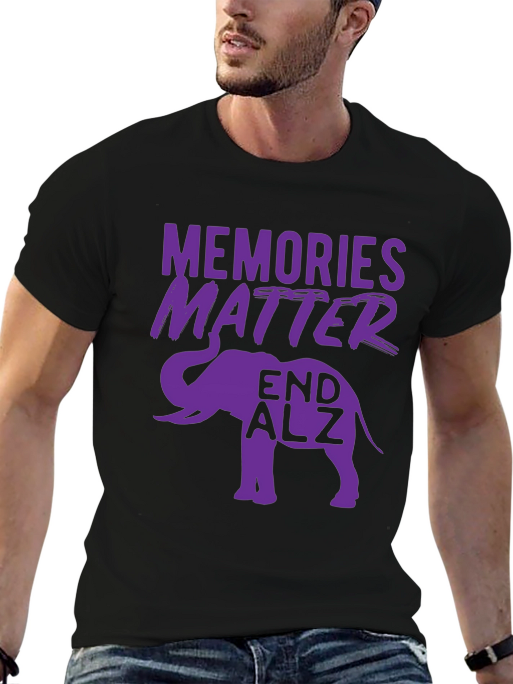 Memories Matter End ALZ Elephant T-Shirt