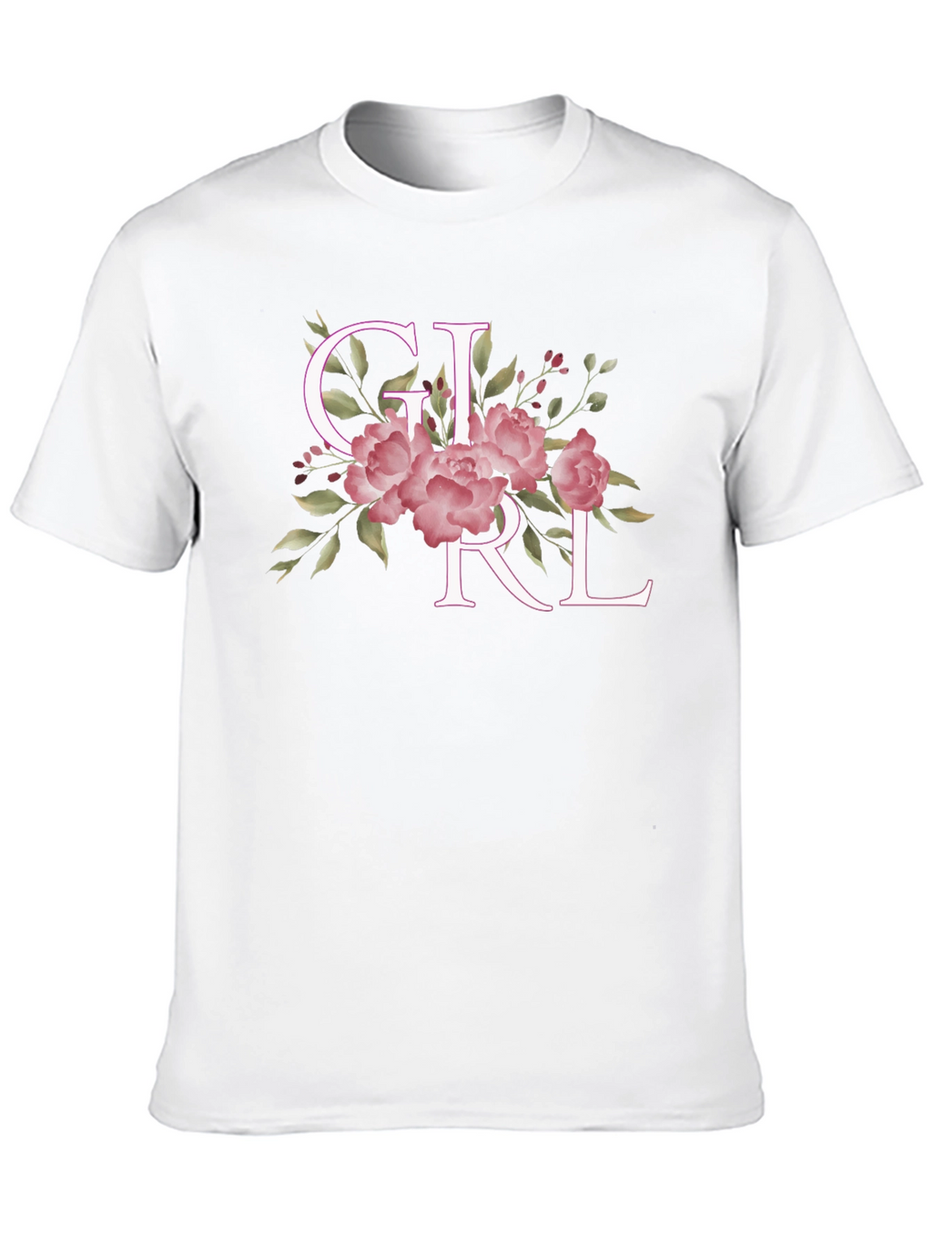 Floral GIRL Tee - Stylish Womens Graphic T-Shirt