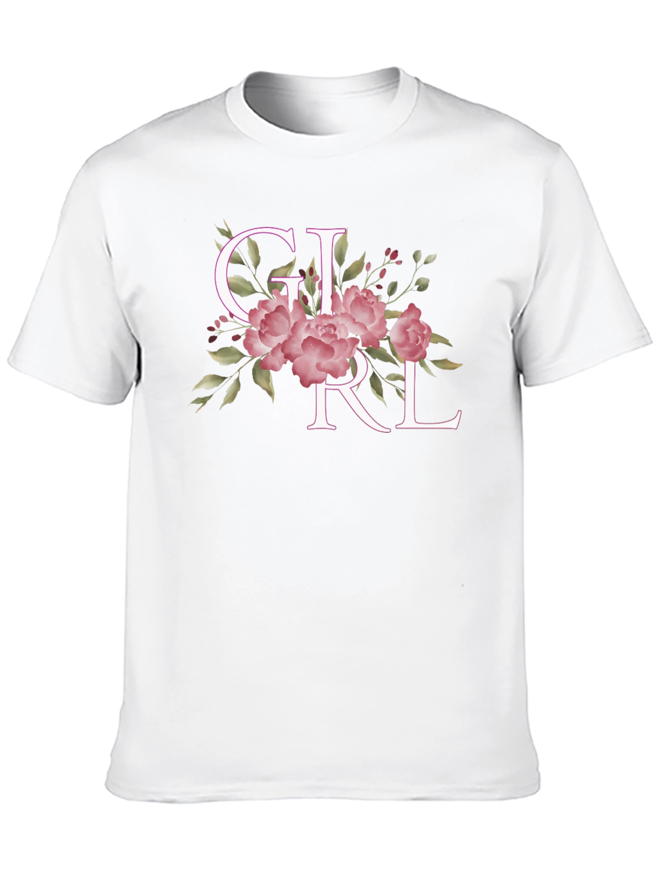 Floral GIRL Tee - Stylish Womens Graphic T-Shirt