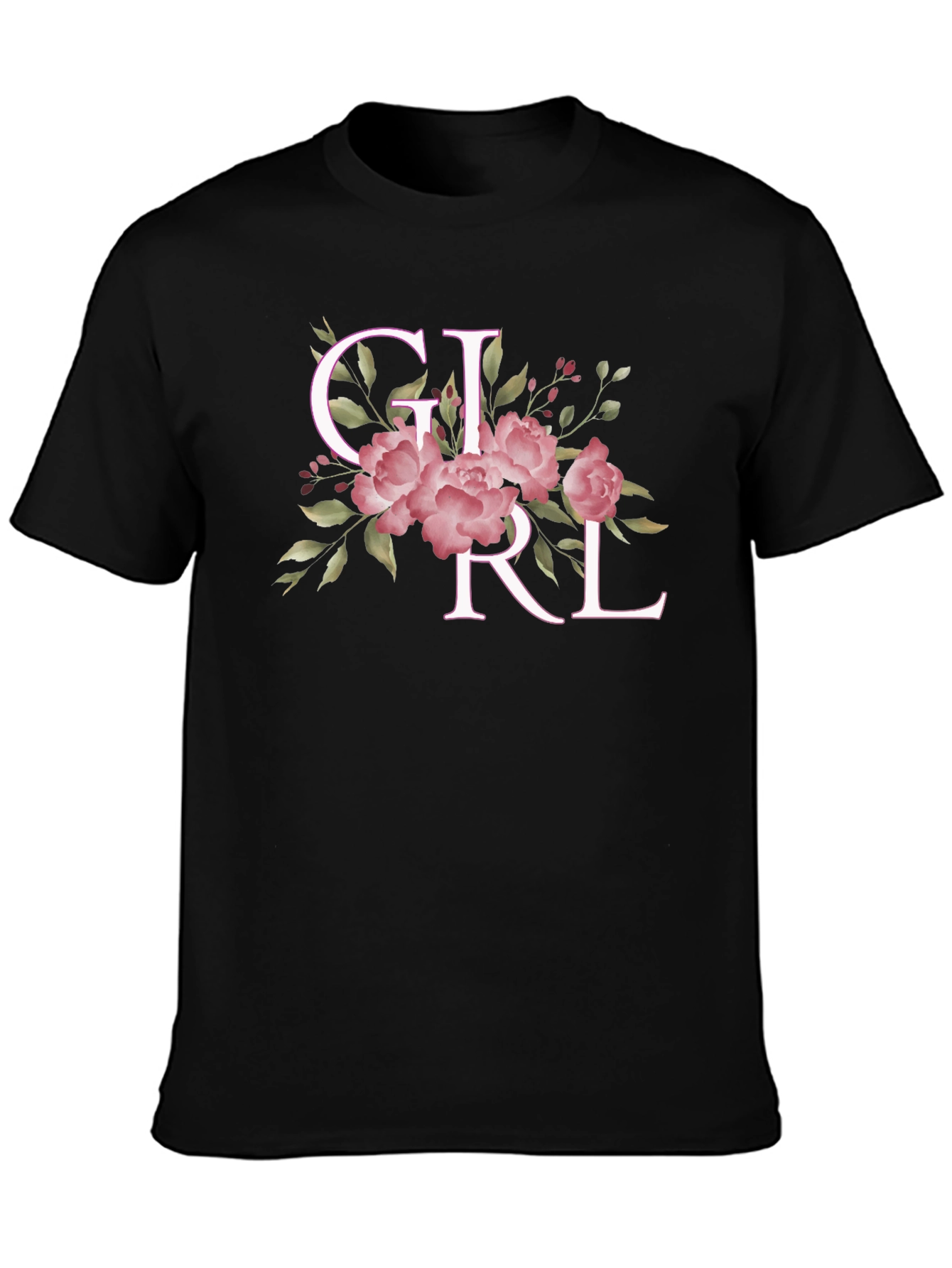 Floral GIRL Tee - Stylish Womens Graphic T-Shirt