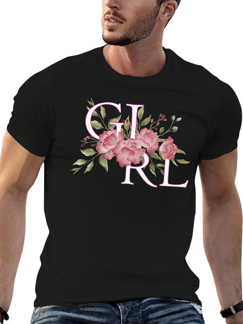 Floral GIRL Tee - Stylish Womens Graphic T-Shirt