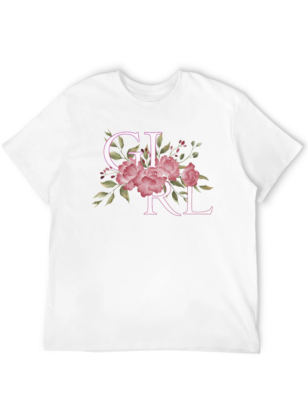 Floral GIRL Tee - Stylish Womens Graphic T-Shirt