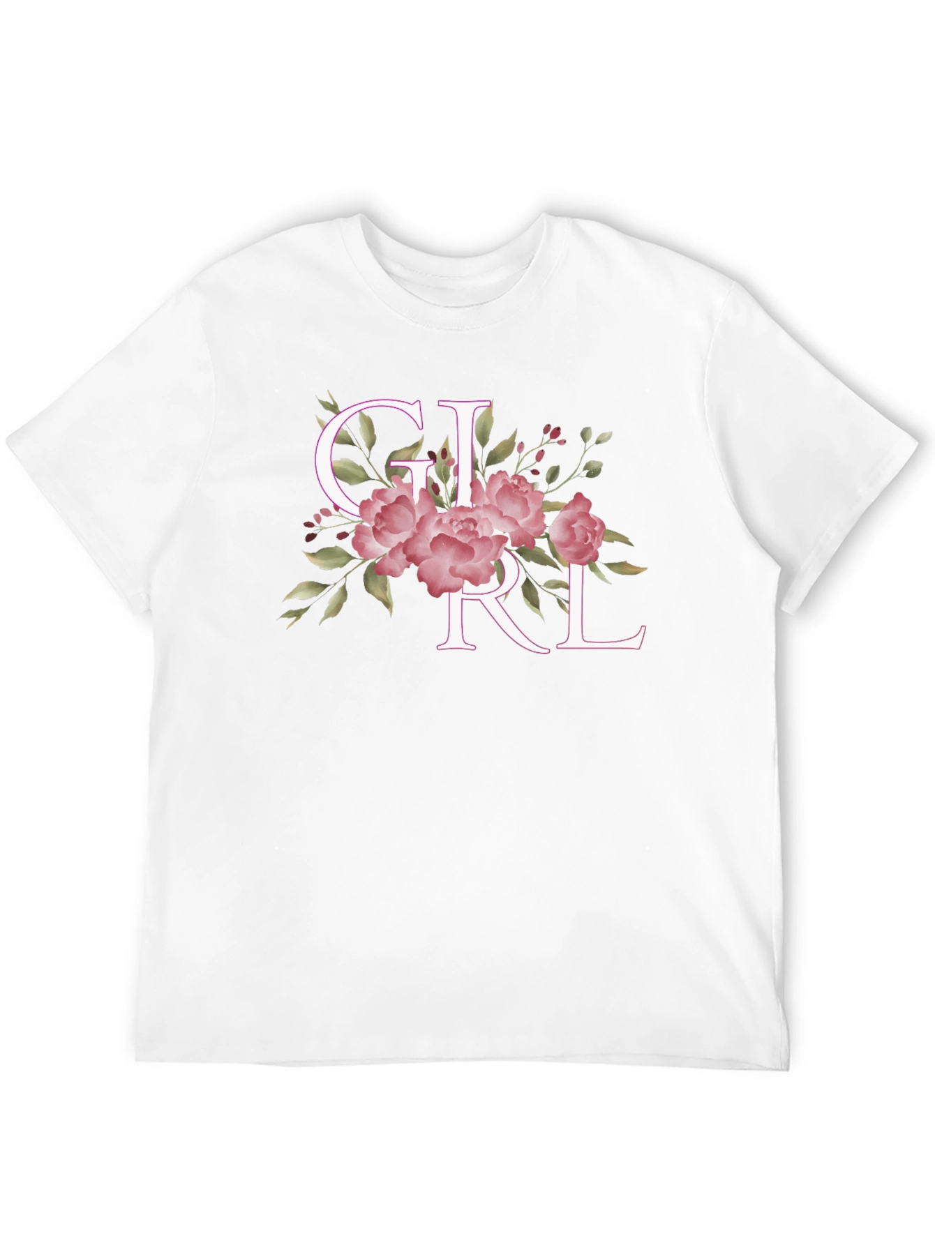 Floral GIRL Tee - Stylish Womens Graphic T-Shirt