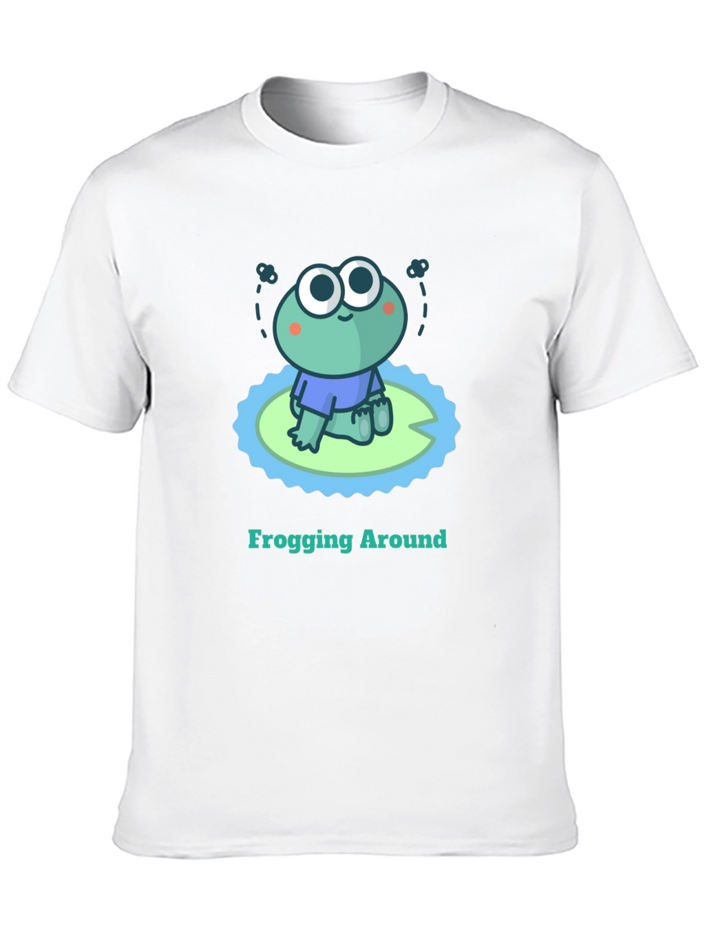 Frogging Around Graphic Tee - Black Cotton T-Shirt