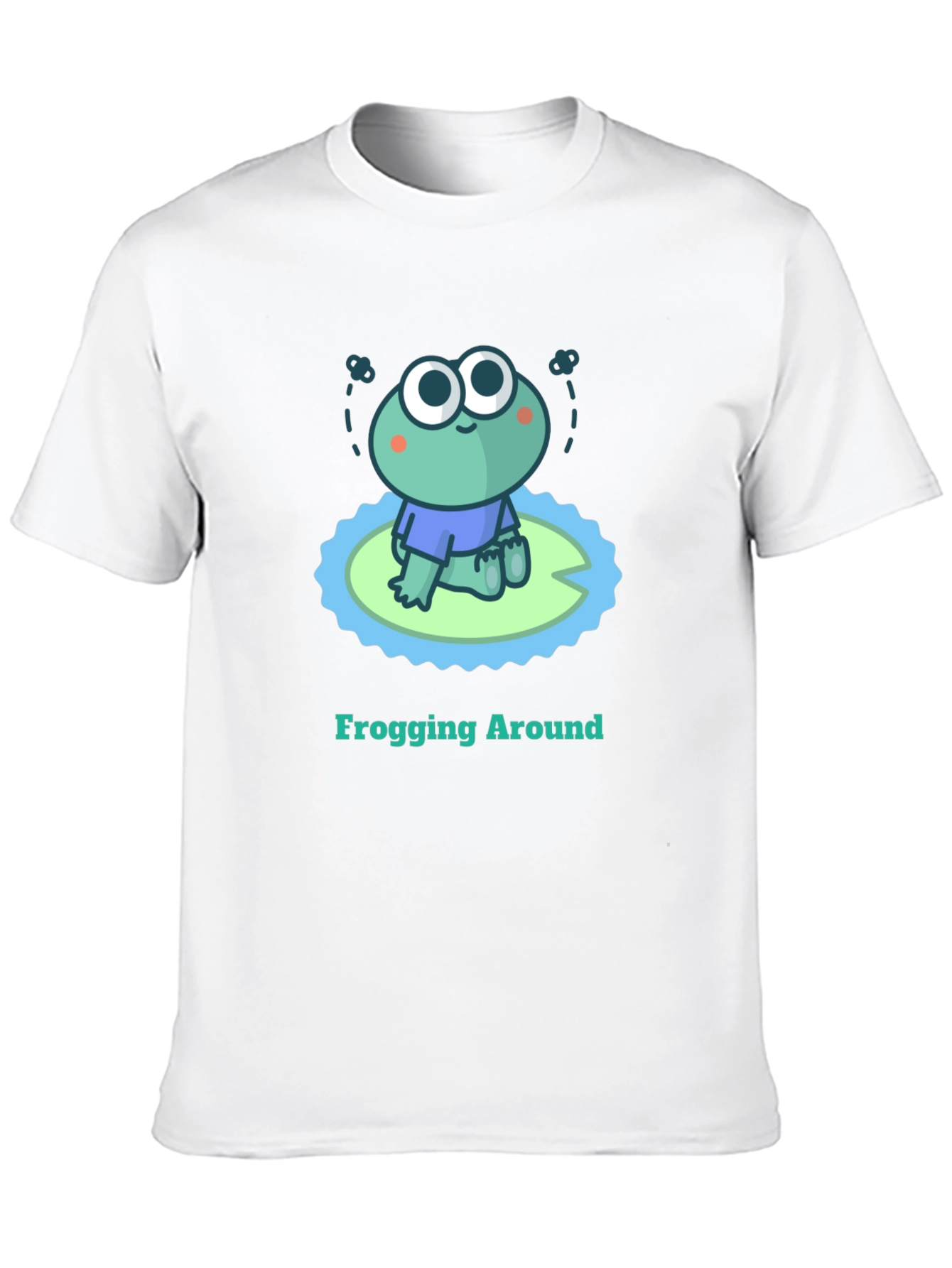 Frogging Around Graphic Tee - Black Cotton T-Shirt