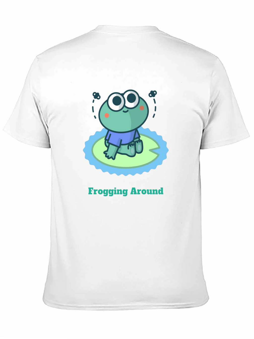 Frogging Around Graphic Tee - Black Cotton T-Shirt