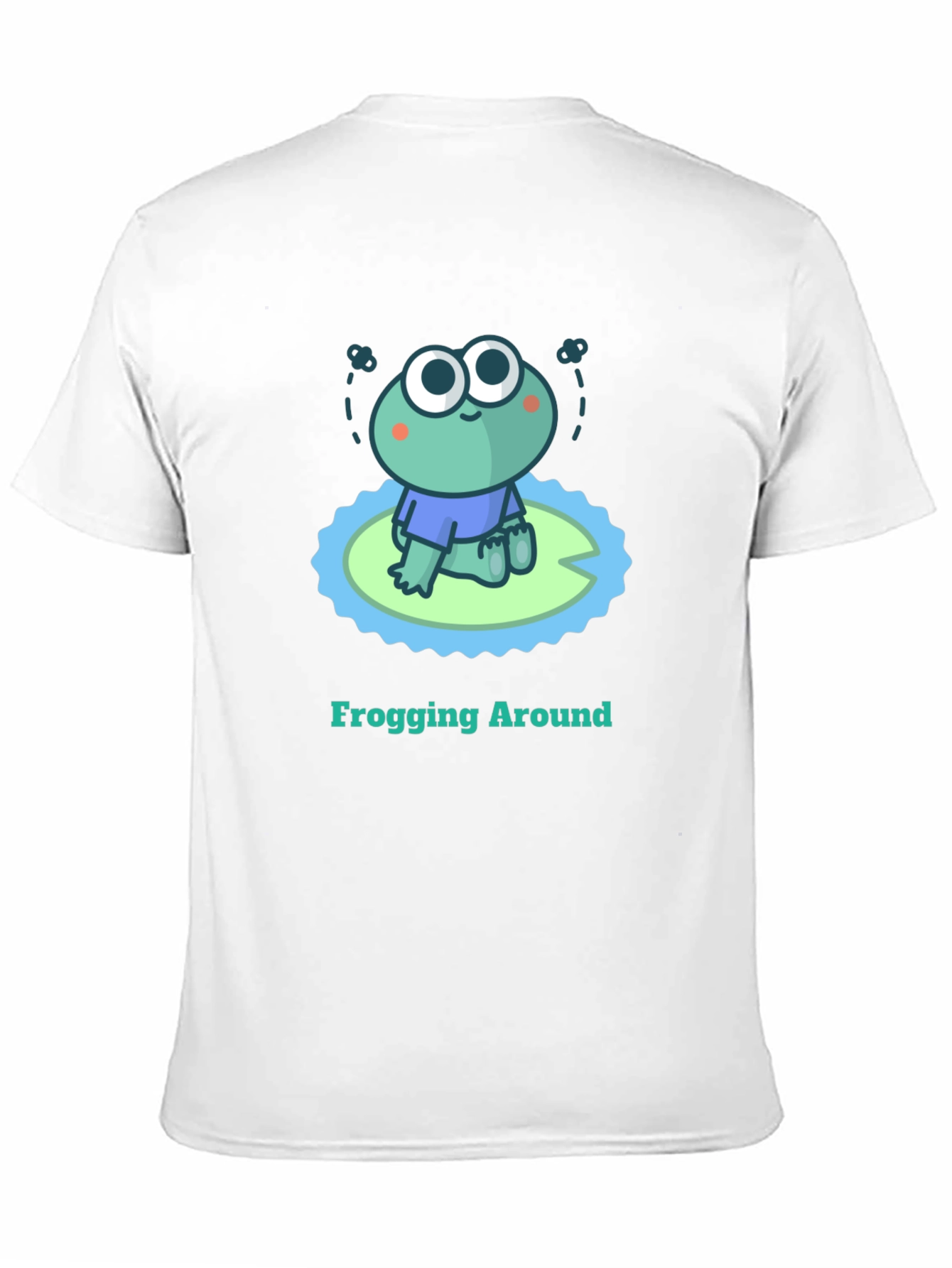 Frogging Around Graphic Tee - Black Cotton T-Shirt
