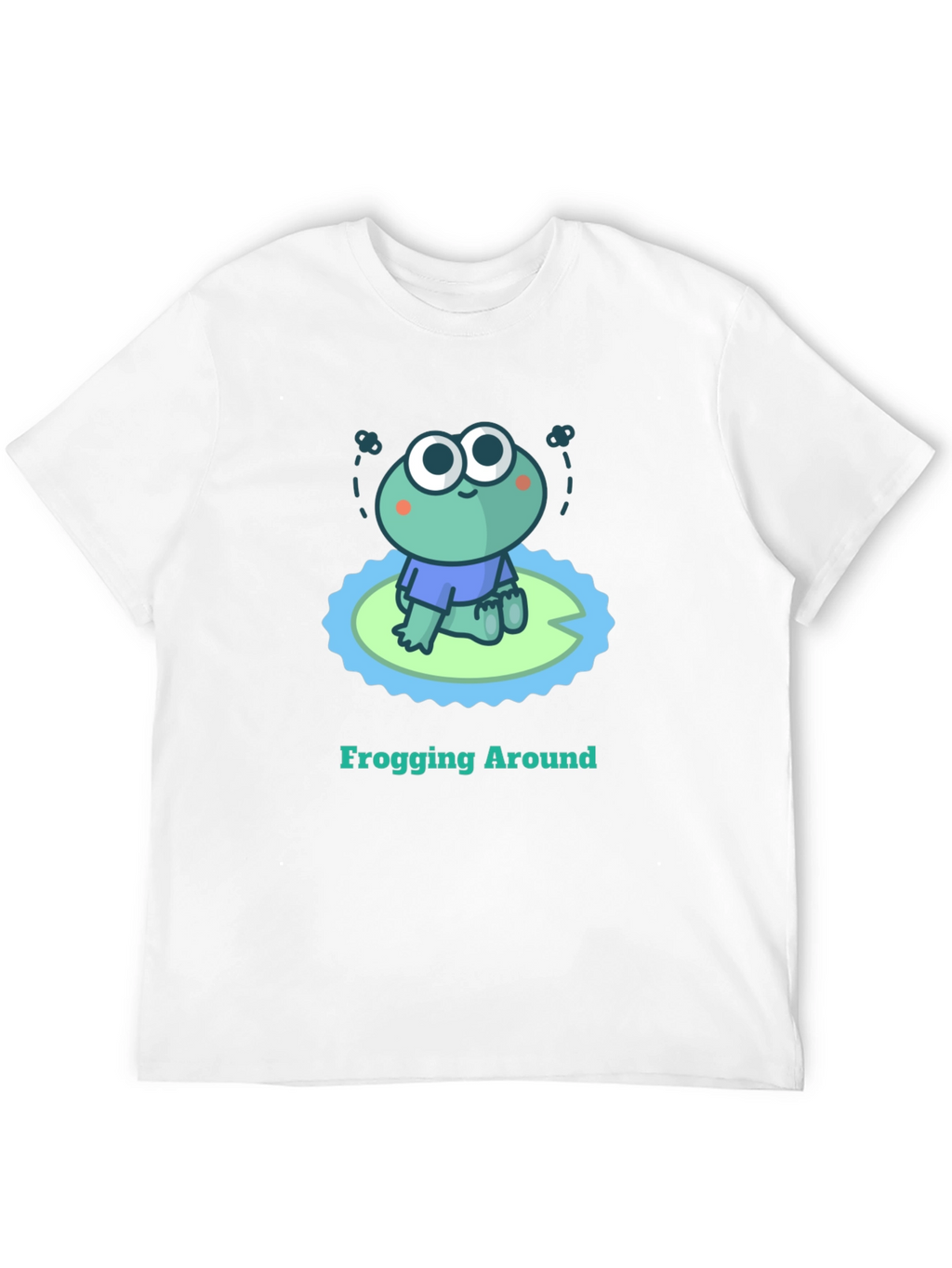 Frogging Around Graphic Tee - Black Cotton T-Shirt