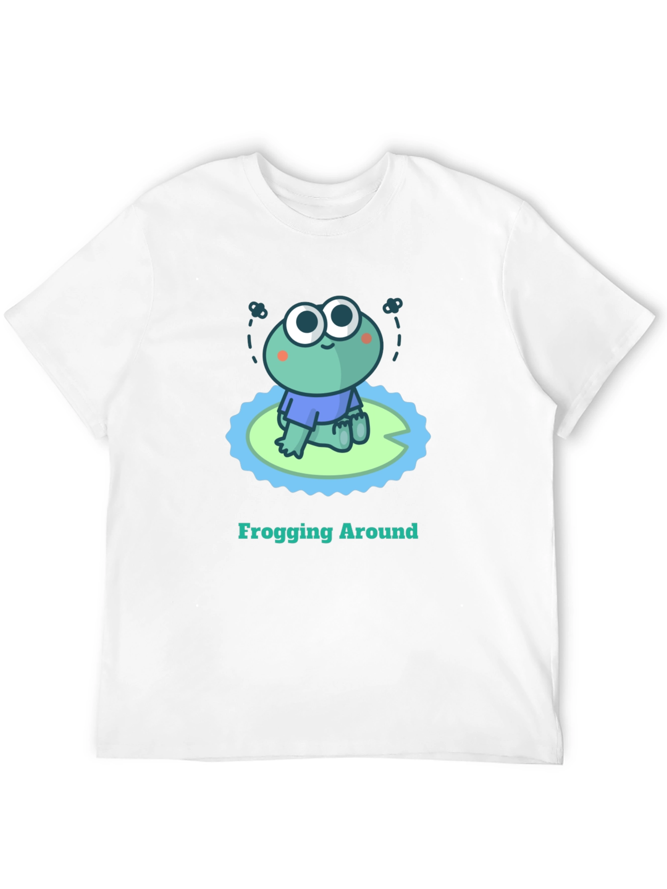 Frogging Around Graphic Tee - Black Cotton T-Shirt