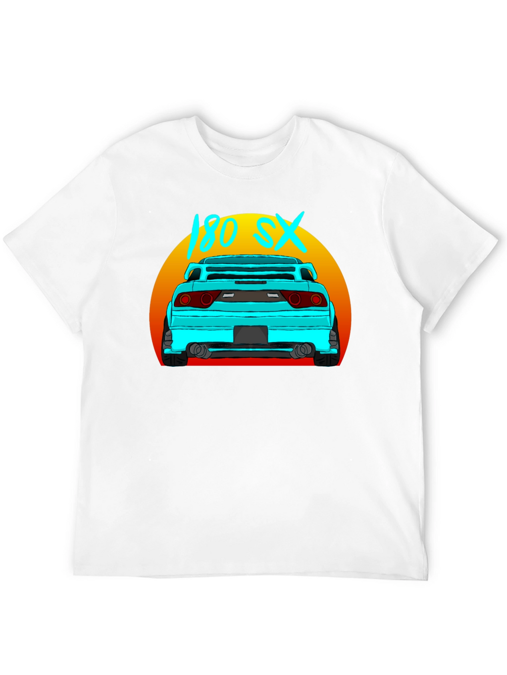 180 SX Car Graphic Black T-Shirt
