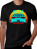 180 SX Car Graphic Black T-Shirt