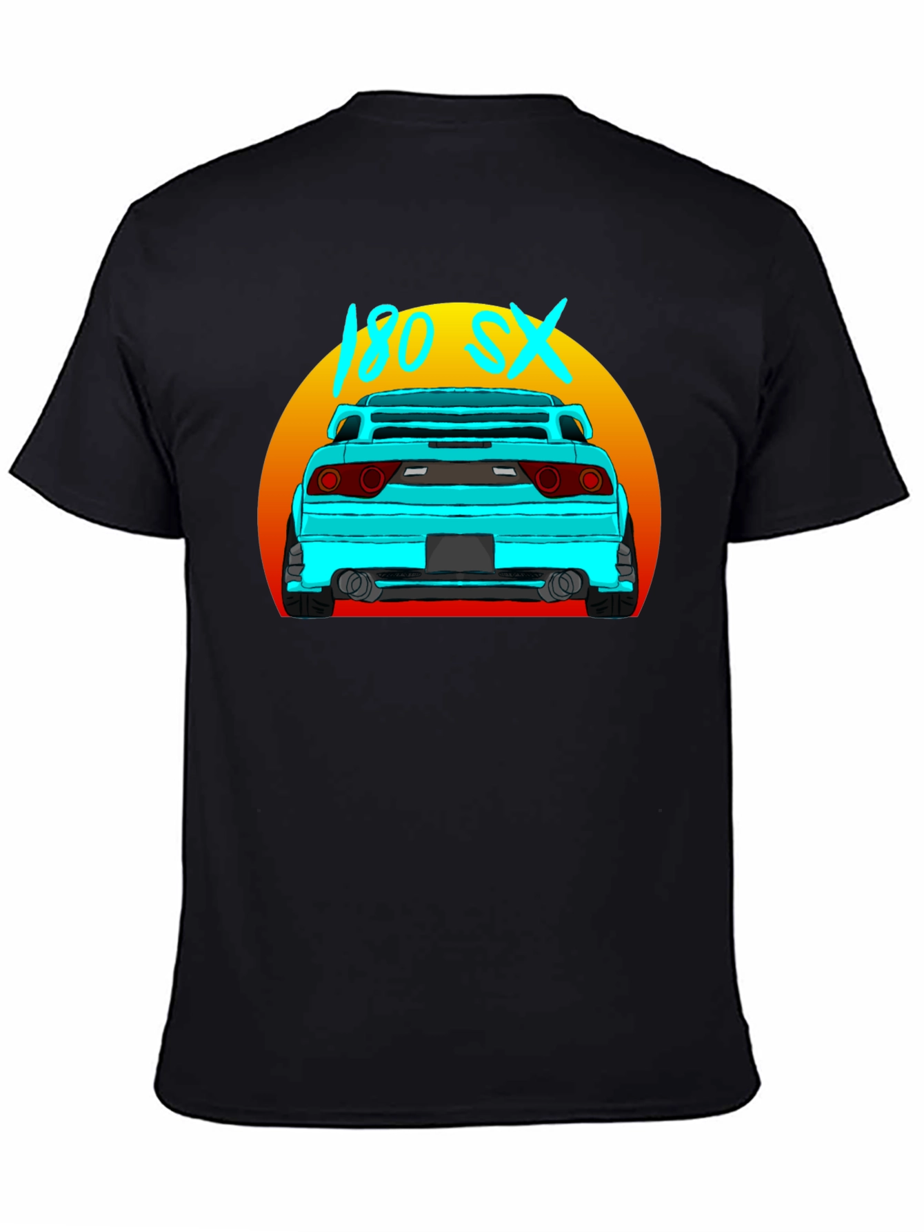 180 SX Car Graphic Black T-Shirt