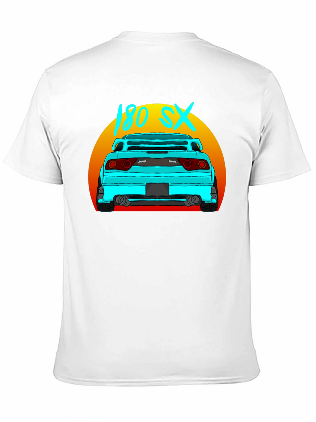 180 SX Car Graphic Black T-Shirt