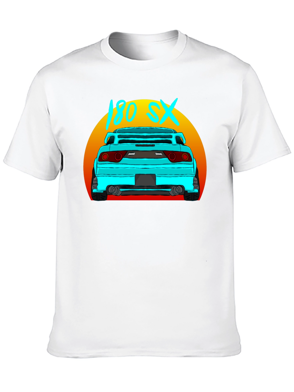 180 SX Car Graphic Black T-Shirt