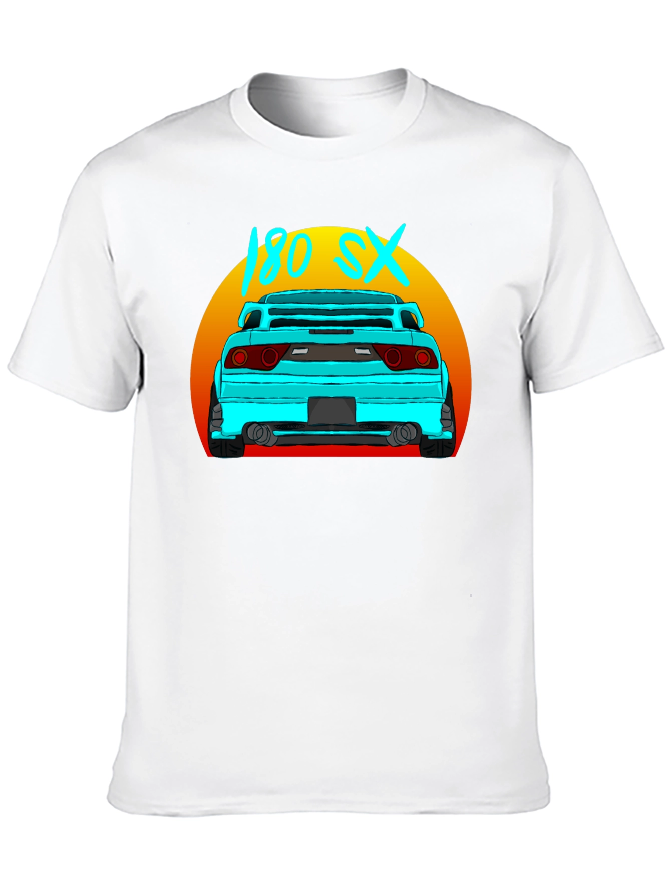 180 SX Car Graphic Black T-Shirt