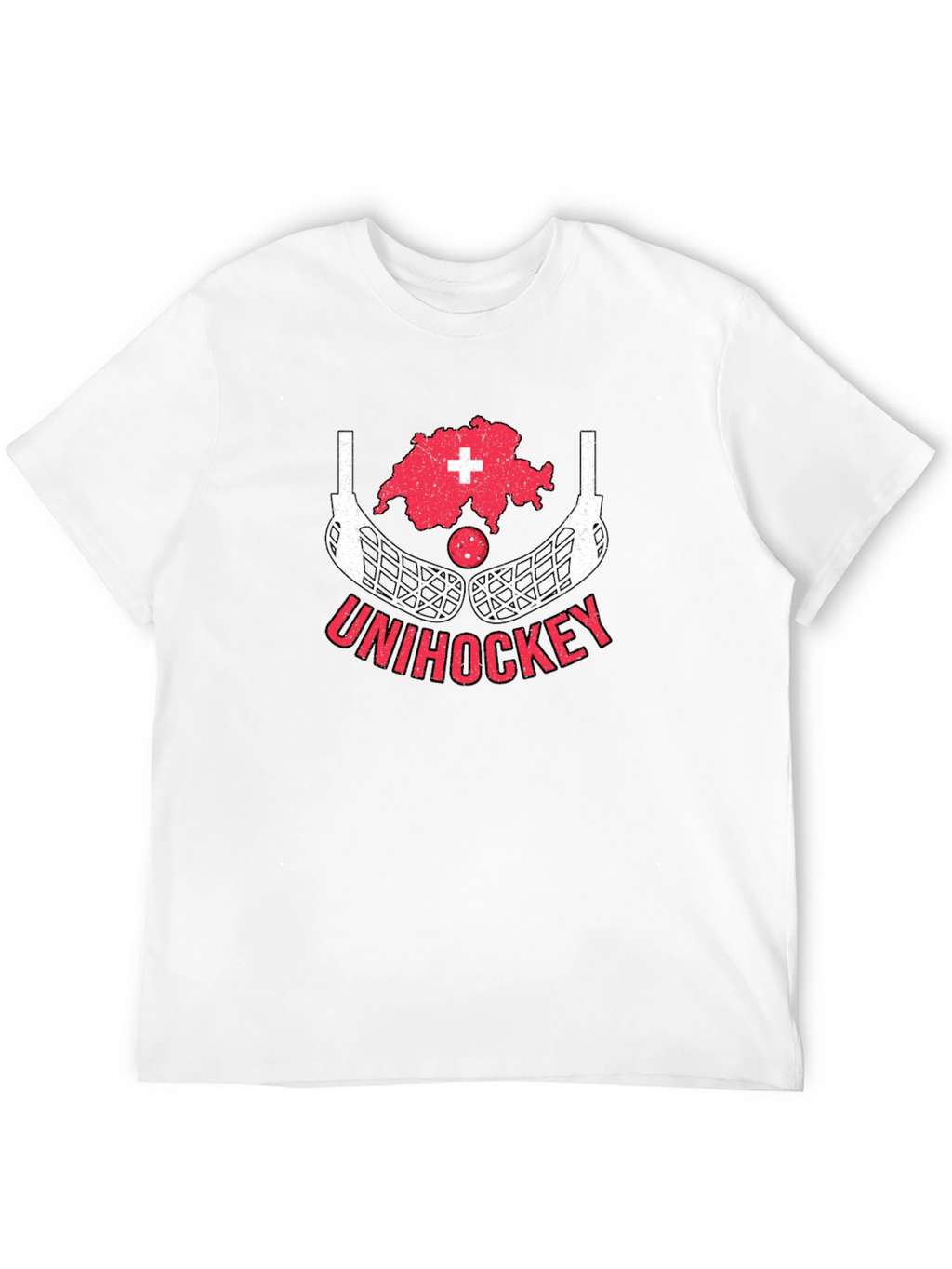 Unihockey Switzerland Map T-Shirt