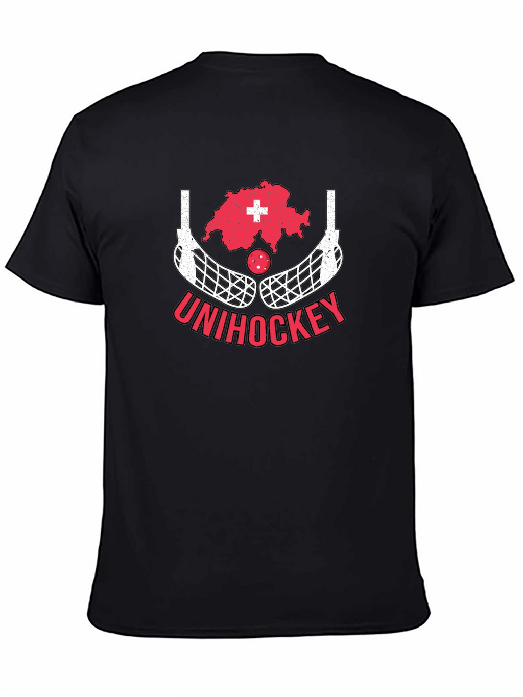 Unihockey Switzerland Map T-Shirt