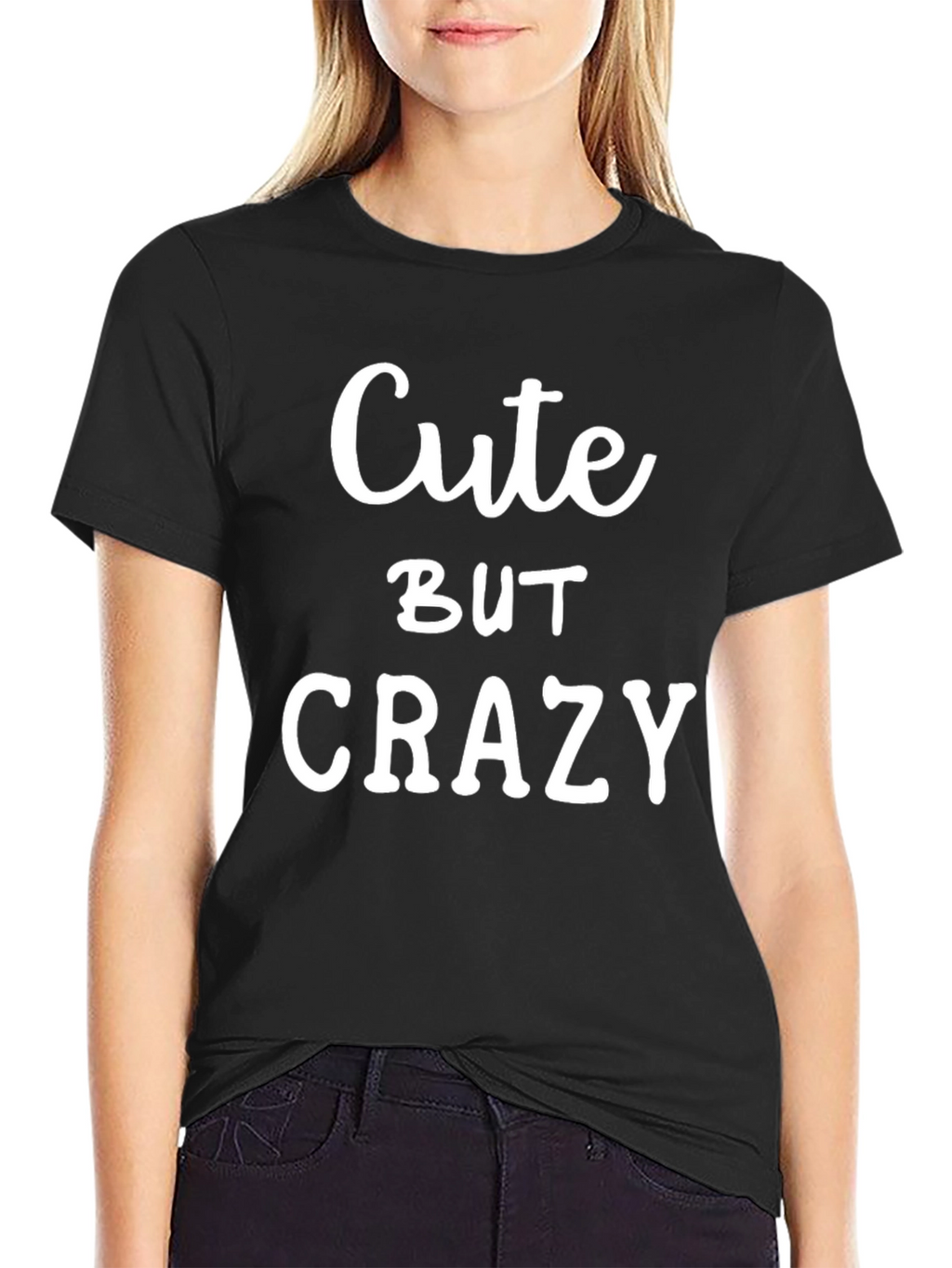 Cute But Crazy Mens Black Graphic Tee