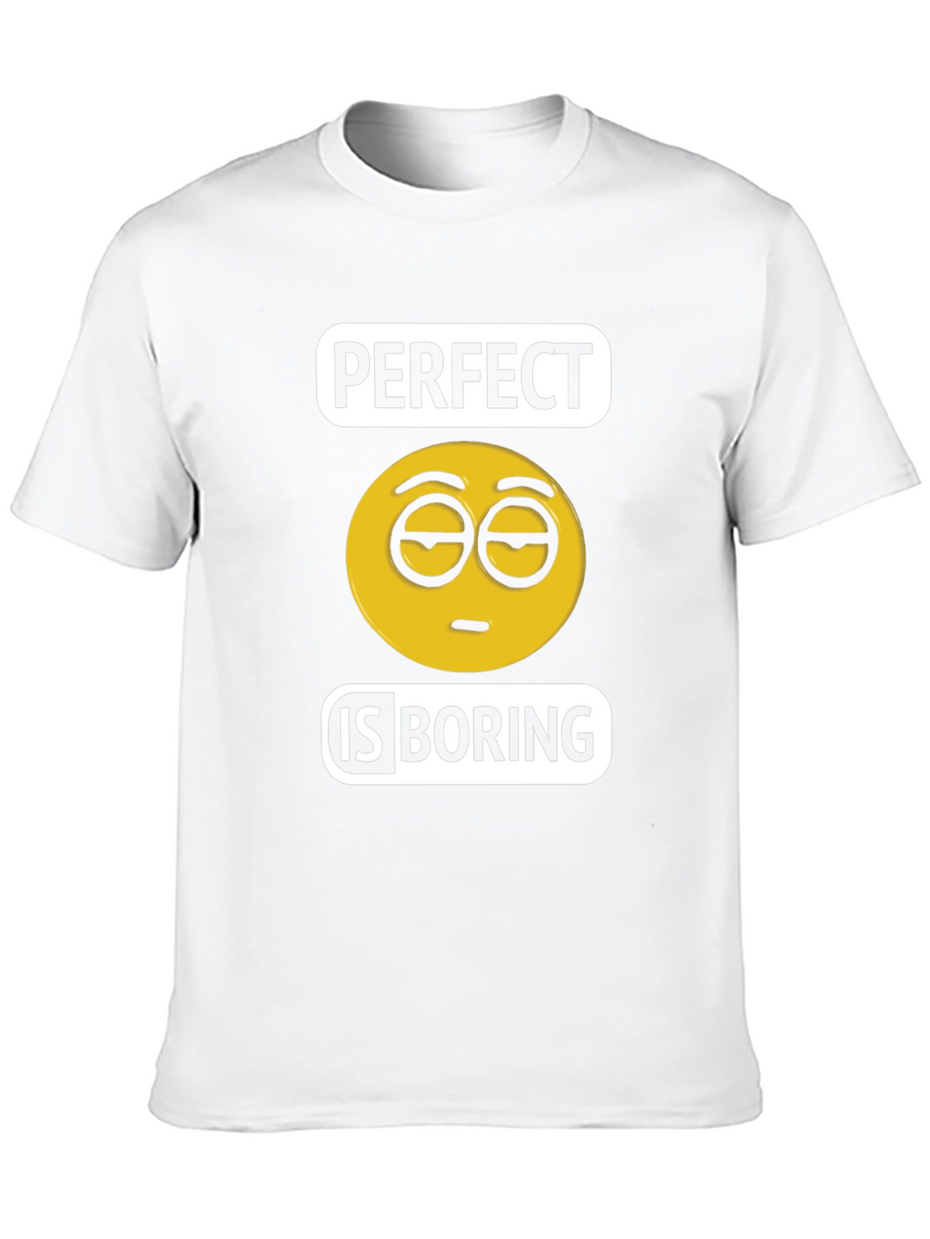 Perfect is Boring Emoji T-Shirt Black