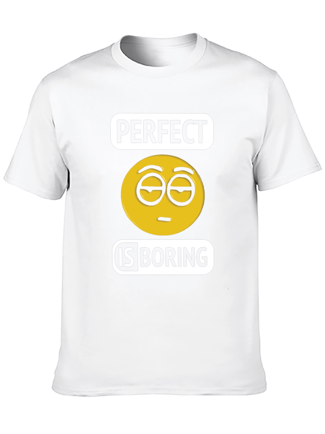 Perfect is Boring Emoji T-Shirt Black