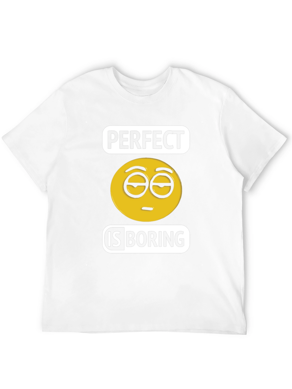 Perfect is Boring Emoji T-Shirt Black