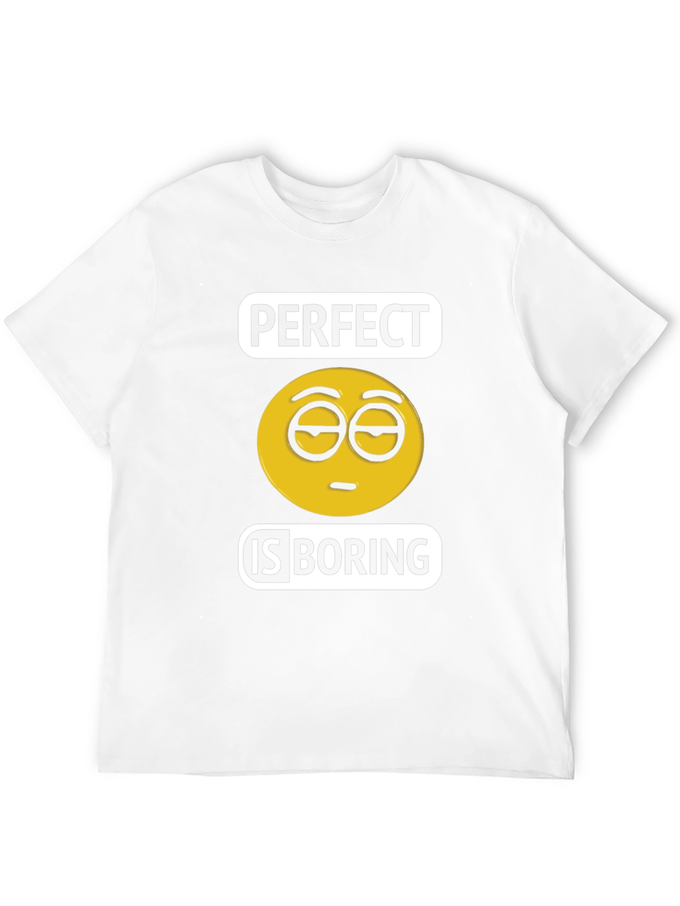 Perfect is Boring Emoji T-Shirt Black
