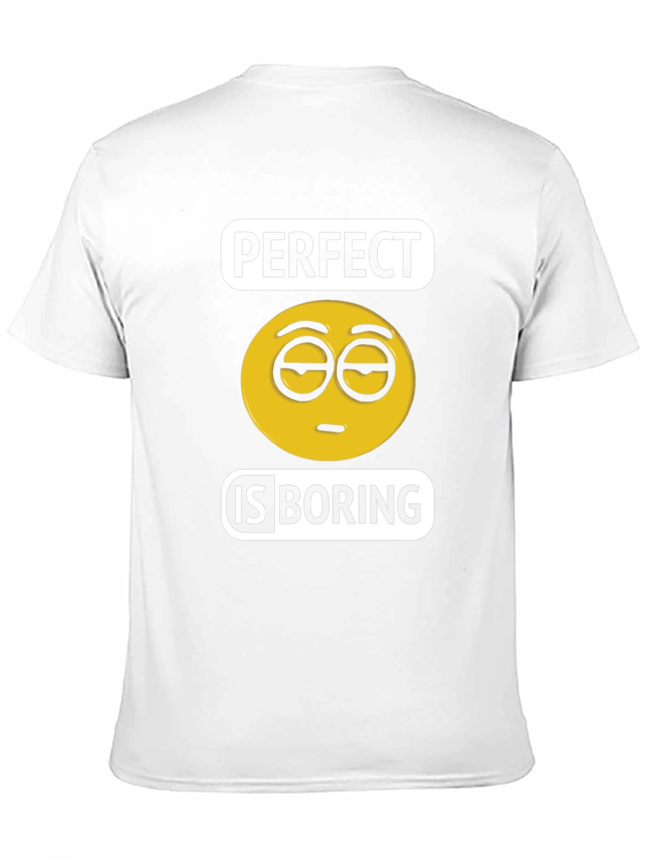 Perfect is Boring Emoji T-Shirt Black