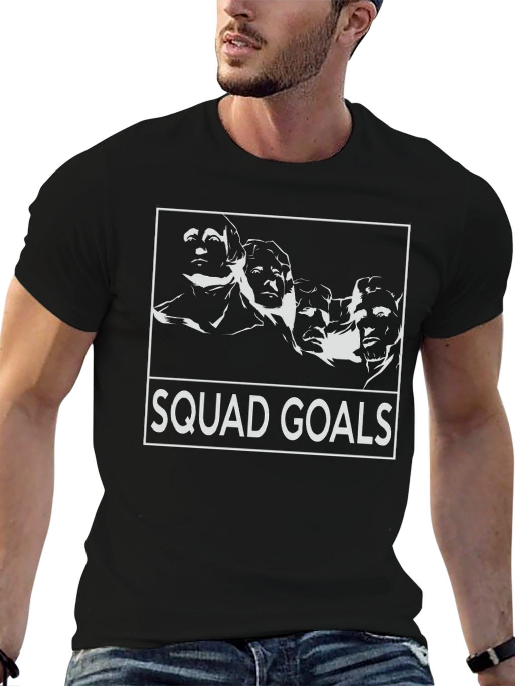 Squad Goals Mount Rushmore Graphic T-Shirt